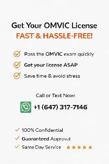 Pass Your OMVIC Exam  Get Questions And Answers WhatsApp Now