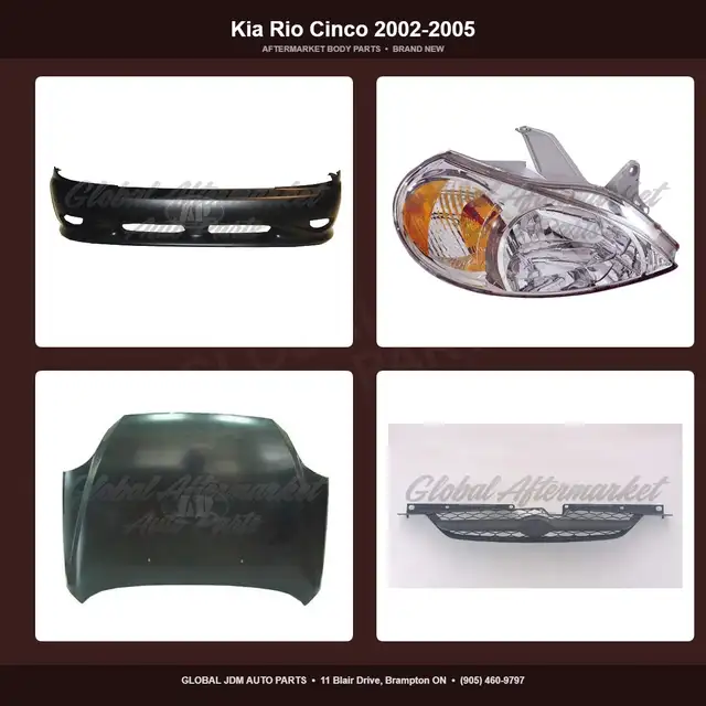 Kia Rio Cinco 2002-2005 Fender Bumper Hood Grille Brand New