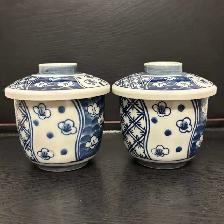 Vintage Traditional Japanese Chawanmushi Cups – Set of 2