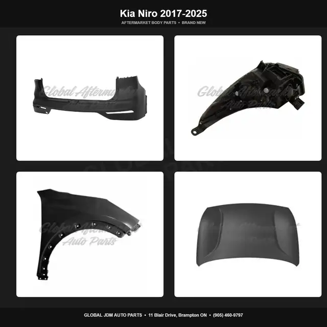 Kia Niro 2017-2025 Grille Bumper Absorber Hood Fender Parts