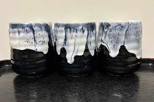 Vintage Handmade Yunomi Cups – Kori Ice Inspired Drip-Glaze