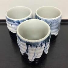 Vintage Handmade Yunomi Cups – Kori Ice Inspired Drip-Glaze - Photo 3