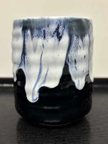 Vintage Handmade Yunomi Cups – Kori Ice Inspired Drip-Glaze - Photo 9