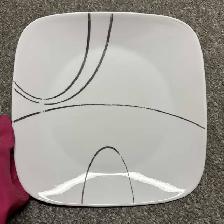 Corelle 10.5' Square 'Simple Lines' Dinner Plates (4pcs) - Photo 3