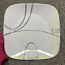 Corelle 10.5' Square 'Simple Lines' Dinner Plates (4pcs) - Photo 4