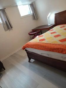 A new private day room with a queen-size bed