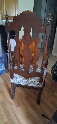 Antique 19th century oak thrown chairs - Photo 2