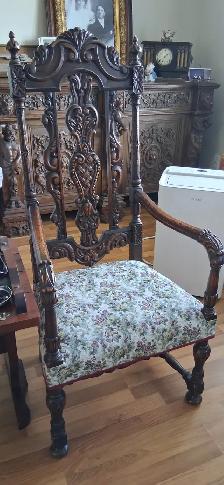 Antique 19th century oak thrown chairs - Photo 4