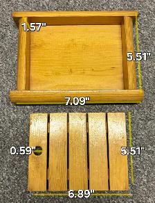 Vintage Handcrafted Japanese Wooden Serving Trays - Set of 2 - Photo 5