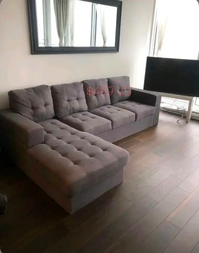 Movie Night Ready: 4 Seater Sectional with Free Delivery