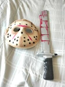 Halloween costume Jason's mask n matchette