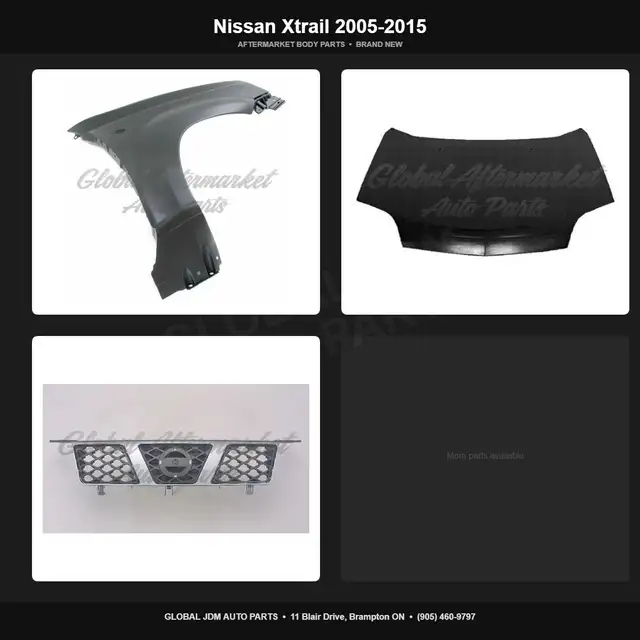 Nissan Xtrail 2005-2015 Hood Grille Fender Aftermarket Parts