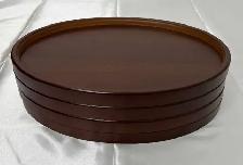 Minimalist Solid Walnut Wood Serving Tray – Oval - Photo 3