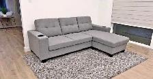 Compact 3 Seater L-Shaped Sofa Set - Free Delivery