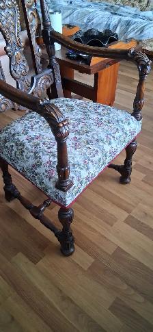 Antique 19th century oak thrown chairs - Photo 4