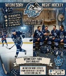 LOOKING FOR HOCKEY? Wednesday Team Has Openings! (E Div 30 )