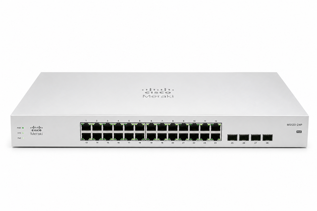 Used Cisco Meraki MS120-24P-HW 24-Port Gigabit