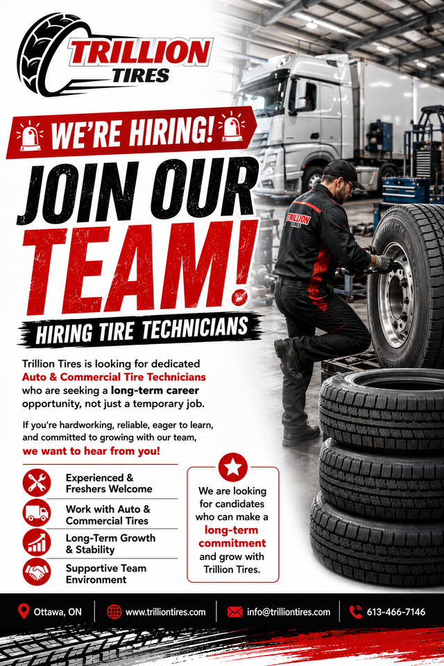 Hiring Auto and Commercial tire technician