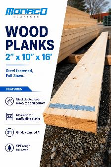 2' x 10' x 16' Wood Plank