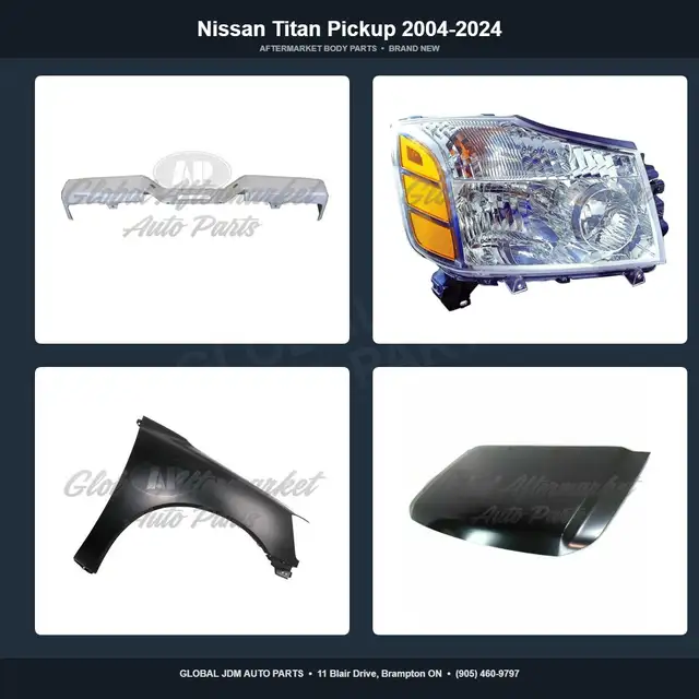Nissan Titan Pickup 2004-2024 Fender Bumper Grille Hood