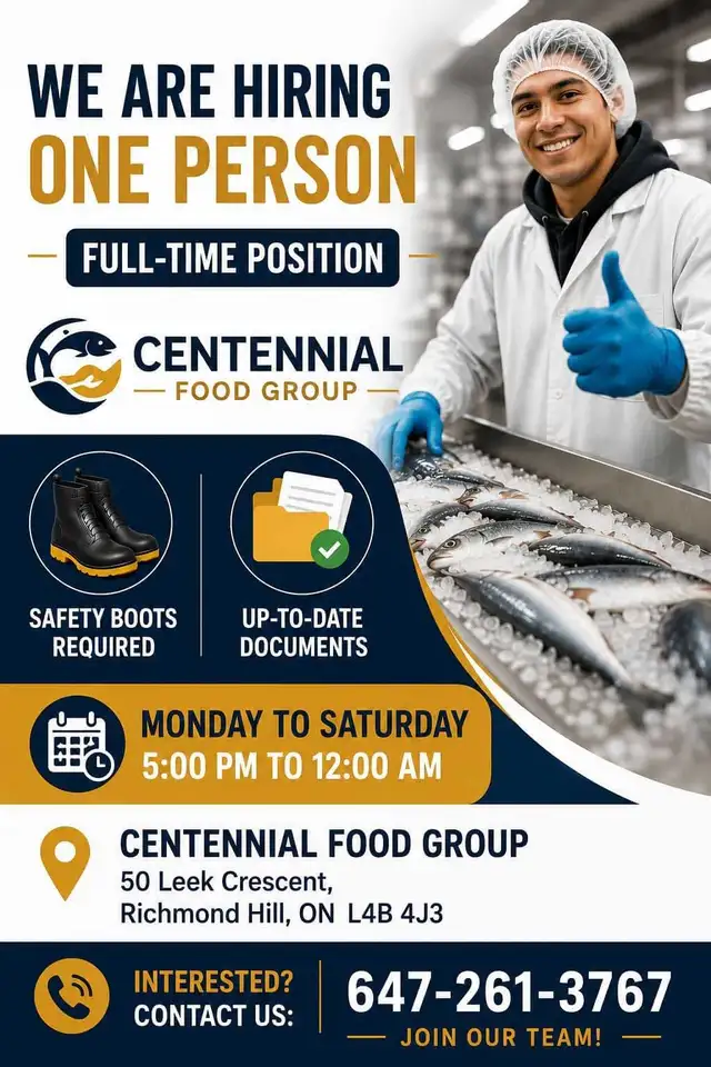 Full-Time Position at Centennial Food Group