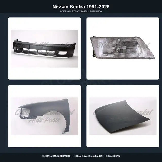 Nissan Sentra 1991-2025 Grille Fender Hood Bumper Mirror