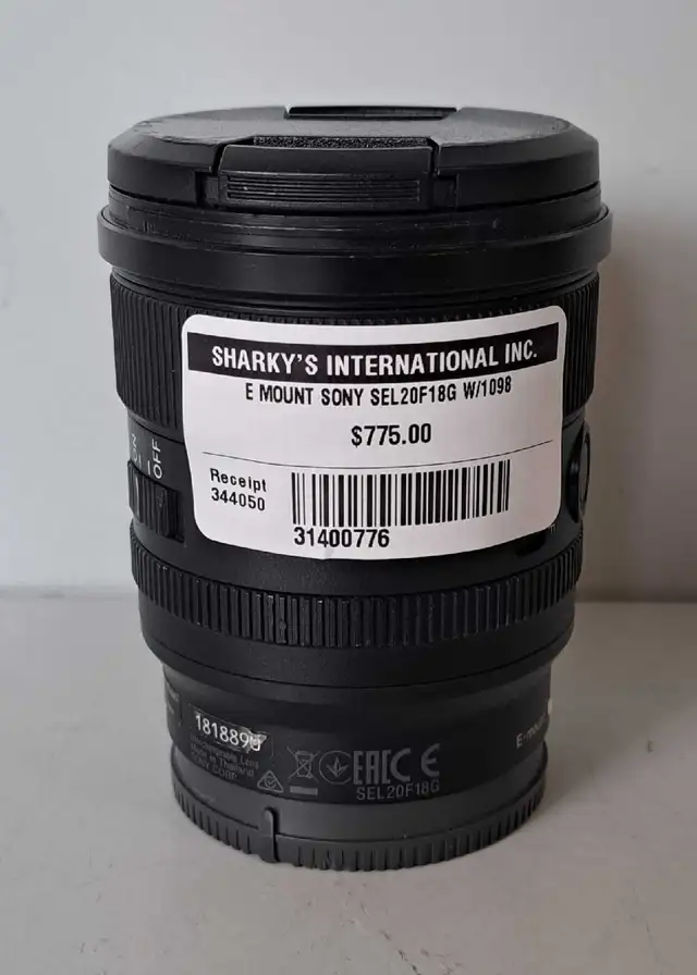 E Mount Sony SEL20F18G Lens (31400776)