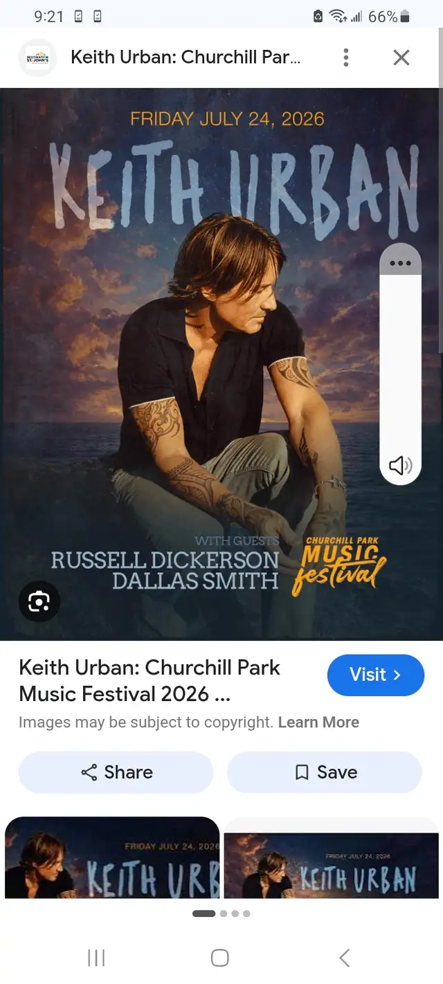 ONE ONLY KEITH URBAN GENERAL ADMISSION TICKET FOR SALE $120 FIRM
