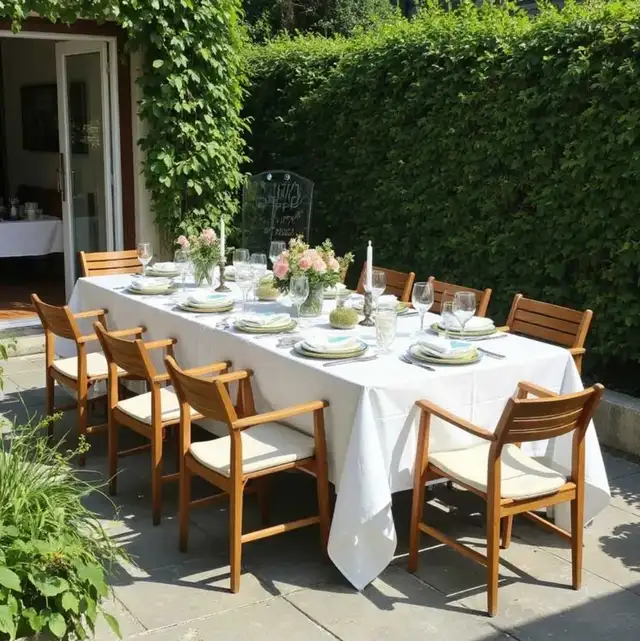 Elegant White Satin Tablecloths (57' x 86')
