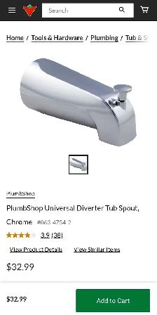 Universal Bathtub Faucet Spout with Diverter - Photo 8