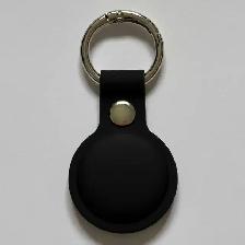 Black Silicone AirTag Keychain Case - Set of 2 - Photo 3