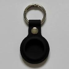 Black Silicone AirTag Keychain Case - Set of 2 - Photo 4
