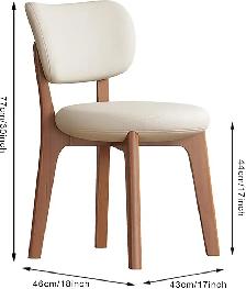 Modern Solid Wood Dining Chairs with Soft Leather Backrest – $12 - Photo 5