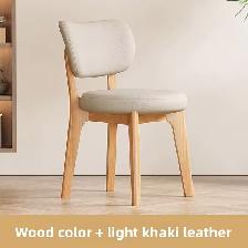 Modern Solid Wood Dining Chairs with Soft Leather Backrest – $12 - Photo 6