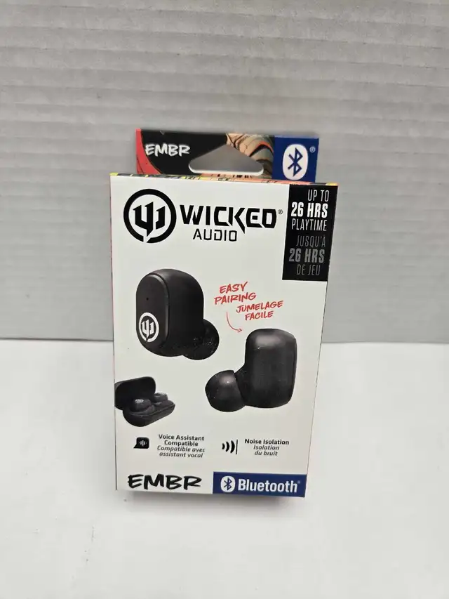 Wicked Audio Embr Bluetooth Wireless Earbuds - Black NEW