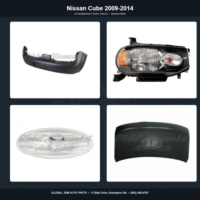Nissan Cube 2009-2014 Fender Hood Grille Bumper Aftermarket