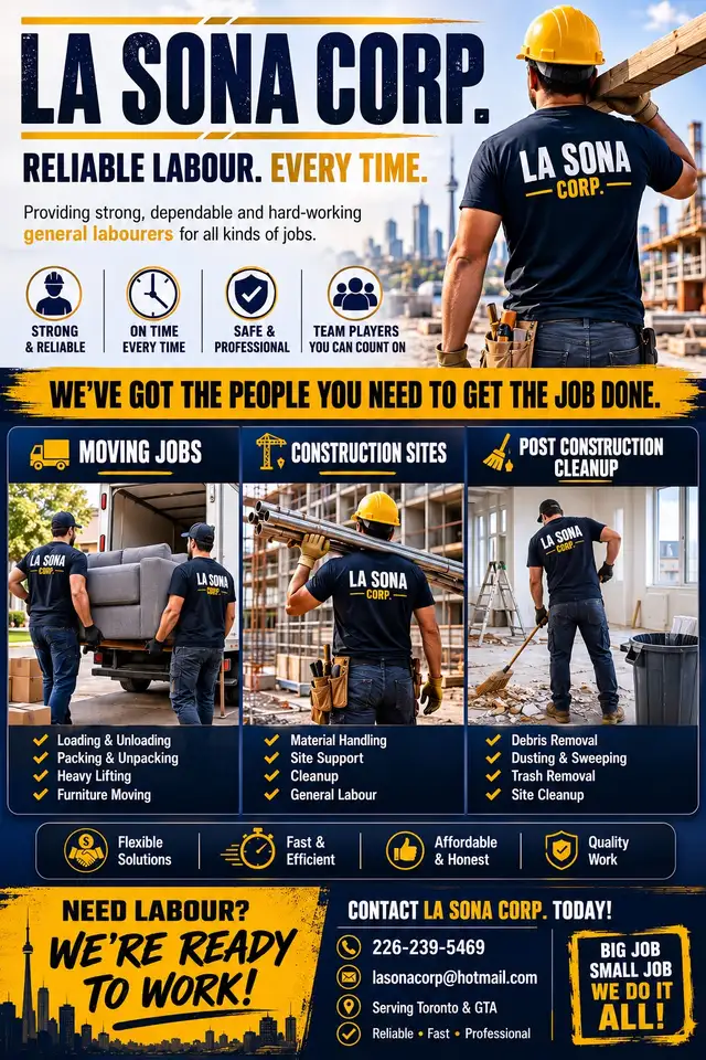 Need Labour? We’re Ready to Work!