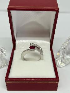 18k WG bypass Ruby and Diamond Ring - Photo 4