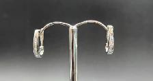 10k Solid Gold Earrings, Hoops, Cross, Studs with Diamonds - Photo 5