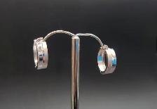 10k Solid Gold Earrings, Hoops, Cross, Studs with Diamonds - Photo 6