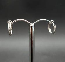 10k Solid Gold Earrings, Hoops, Cross, Studs with Diamonds - Photo 8