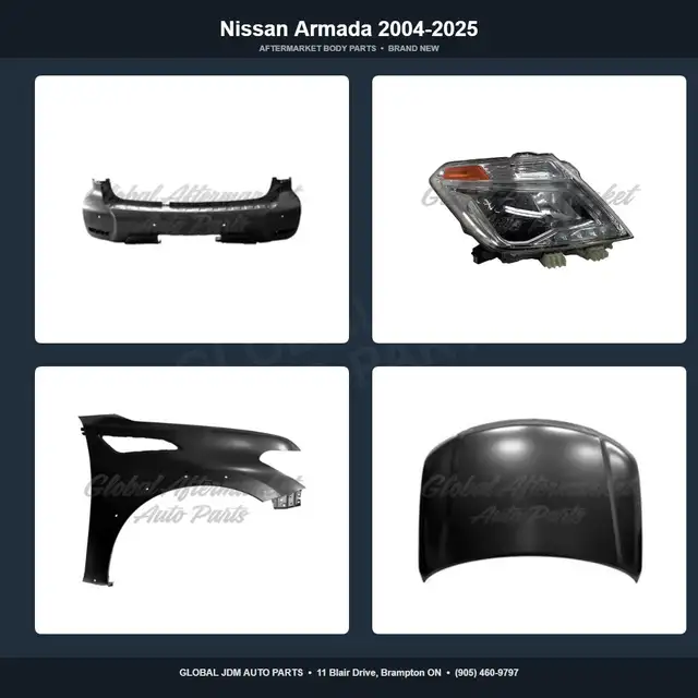 Nissan Armada 2004-2025 Hood Grille Fender Bumper Absorber