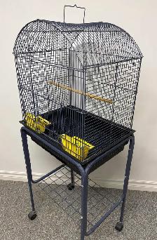 Navy Blue Bird Cage with Rolling Stand - Photo 3
