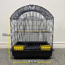 Navy Blue Bird Cage with Rolling Stand - Photo 4