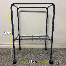 Navy Blue Bird Cage with Rolling Stand - Photo 5