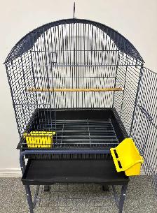 Navy Blue Bird Cage with Rolling Stand - Photo 7