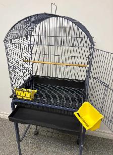 Navy Blue Bird Cage with Rolling Stand - Photo 8