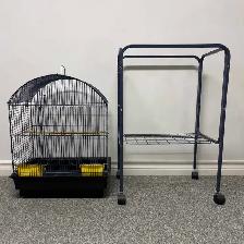 Navy Blue Bird Cage with Rolling Stand - Photo 10