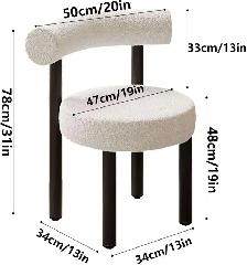 Cozy Bouclé Dining & Lounge Chair – $99 Each - Photo 5