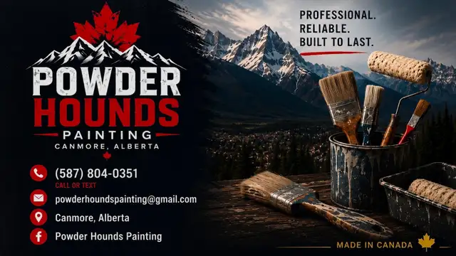 Powder Hounds Painting, Canmore, AB